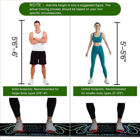 17.3 * 39.3in Squat Mat With Foot Position,Upgraded Wider And Longer 2 In 1 Squat Target Pad,Non-Slip Comfortable To The Touch Workout Exercise Mat,Leg And Hip Muscle Training Mat in Kuwait