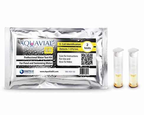 مجموعة اختبار المياه EX Rapid E. Coli | النتائج خلال 5-9 ساعات | 3X أسرع من الاختبارات القياسية | كشف الإشريكية القولونية والقولونيات | مياه الشرب، مياه الصرف الصحي، المياه الرمادية | 2 اختبارات in Kuwait