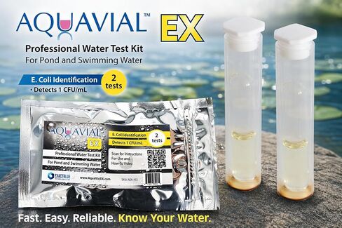 مجموعة اختبار المياه EX Rapid E. Coli | النتائج خلال 5-9 ساعات | 3X أسرع من الاختبارات القياسية | كشف الإشريكية القولونية والقولونيات | مياه الشرب، مياه الصرف الصحي، المياه الرمادية | 2 اختبارات in Kuwait