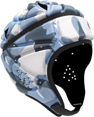 Soft Shell Rugby Helmet Adjustable 7v7 Football Scrum Cap Youth Adult Protective Soccer Padded Headgear for Training in Kuwait