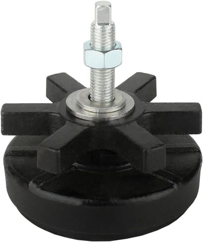 Heavy Duty Leveling feet,5.12" Dia Base,M16 Thread,1 Pcs | 3300 lb Capacity ,Leg Leveler for Workbench, Machine Devices, Cabinet,Furniture(D130xM16x80,Black) in Kuwait