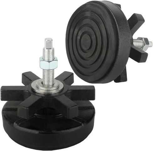 Heavy Duty Leveling feet,5.12" Dia Base,M16 Thread,1 Pcs | 3300 lb Capacity ,Leg Leveler for Workbench, Machine Devices, Cabinet,Furniture(D130xM16x80,Black) in Kuwait