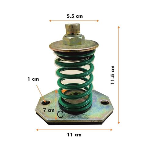 Easyflex Open Spring Mount Isolator, 352 lbs Capacity, 1" Deflection (White, Pack of 4) Total Load 1408 lbs in Kuwait