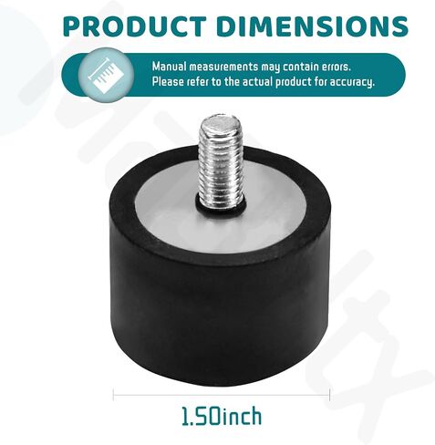 2-Pack 0H1829 Generator Vibration Mount 38.1 x 25.4 x M8-1.25 لضواغط Generac والمضخات والمحركات والمولدات، أسود in Kuwait