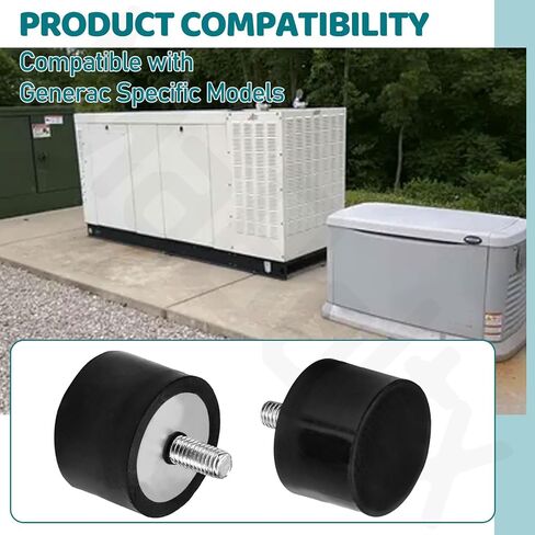 2-Pack 0H1829 Generator Vibration Mount 38.1 x 25.4 x M8-1.25 لضواغط Generac والمضخات والمحركات والمولدات، أسود in Kuwait
