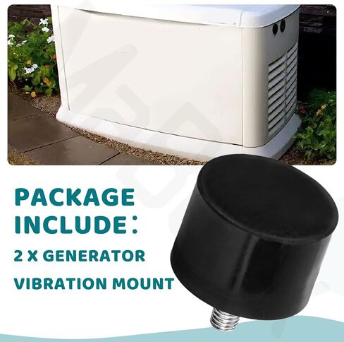 2-Pack 0H1829 Generator Vibration Mount 38.1 x 25.4 x M8-1.25 لضواغط Generac والمضخات والمحركات والمولدات، أسود in Kuwait