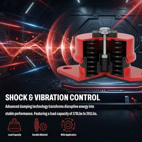 Heavy Duty Spring Vibration Isolators with Mounting Bolts, Floor Mount Anti Vibration Mounts for Air Conditioner Cooling Tower Water Pump Fan, Reduce Noise and Shock Damping Isolator Base in Kuwait