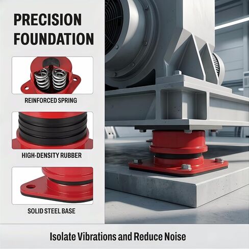 Heavy Duty Spring Vibration Isolators with Mounting Bolts, Floor Mount Anti Vibration Mounts for Air Conditioner Cooling Tower Water Pump Fan, Reduce Noise and Shock Damping Isolator Base in Kuwait