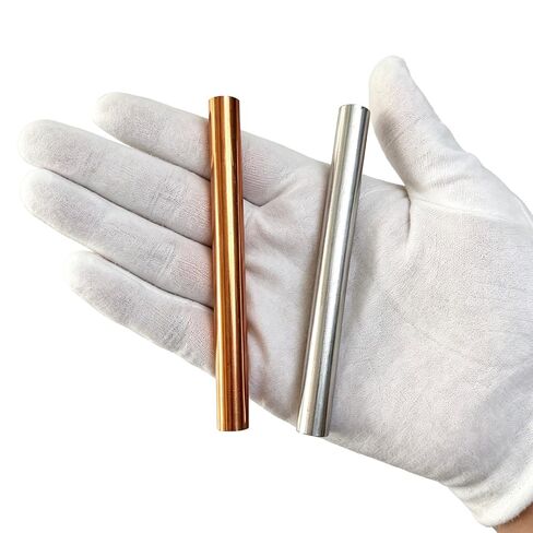 2 Pack High Purity Copper Zinc Rods,4 in Long,0.39 in Diameter | Solid Metal Bars, Copper Zinc Sticks for Educational Projects, DIY Crafti in Kuwait