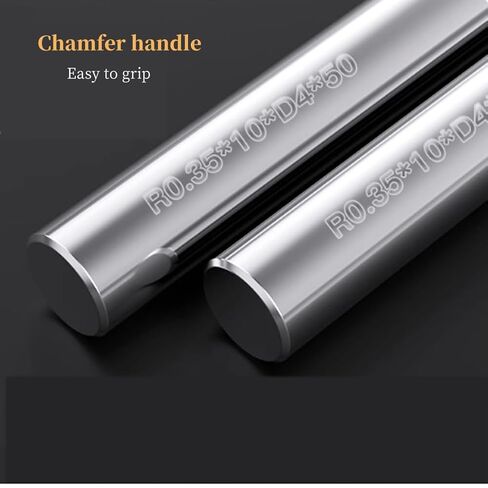 3pcs 0.15mm-0.4mm Tungsten Steel Ball Nose 2 Flutes End Mills Micro-Diameter Carbide End Mill High Precision Engraving Milling Cutter CNC Router Bits for PCB Machine Aluminum (R0.35x6xD4x50) in Kuwait