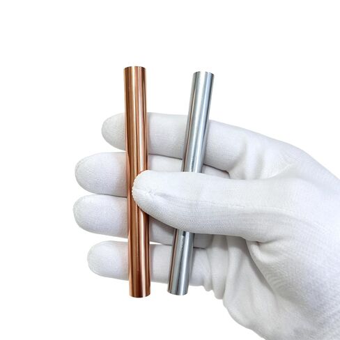 2 Pack High Purity Copper Zinc Rods,4 in Long,0.39 in Diameter | Solid Metal Bars, Copper Zinc Sticks for Educational Projects, DIY Crafti in Kuwait