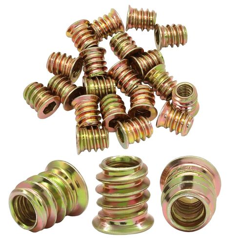 M6x13mm Threaded Insert, 20Pcs Hex Drive Threaded Inserts for Wood, Furniture Nuts, Hex Socket Drive in Kuwait