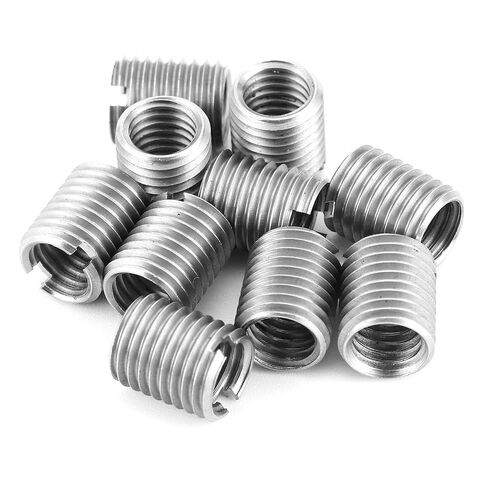 10Pcs Thread Repair Sleeves, M8x1.25 Female M10x1.25 Male Thread Conversion Nut, Stainless Steel Insert Nut Threads Repair Sleeve for Automotive, Mechanical Equipment in Kuwait