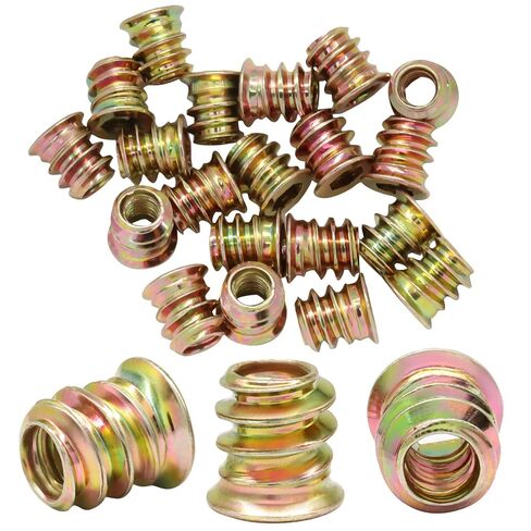 M6x13mm Threaded Insert, 20Pcs Hex Drive Threaded Inserts for Wood, Furniture Nuts, Hex Socket Drive in Saudi Arabia