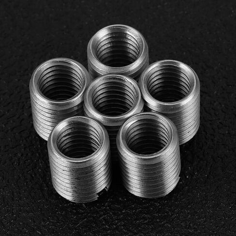 10Pcs Thread Repair Sleeves, M8x1.25 Female M10x1.25 Male Thread Conversion Nut, Stainless Steel Insert Nut Threads Repair Sleeve for Automotive, Mechanical Equipment in Kuwait
