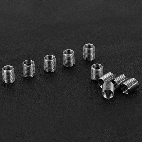 10Pcs Thread Repair Sleeves, M8x1.25 Female M10x1.25 Male Thread Conversion Nut, Stainless Steel Insert Nut Threads Repair Sleeve for Automotive, Mechanical Equipment in Kuwait