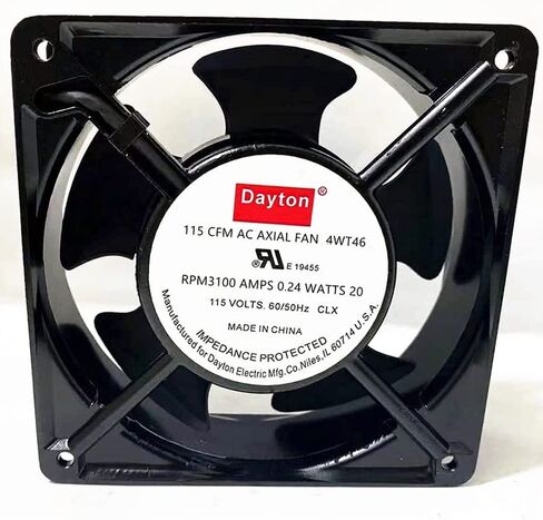 4WT46 Fan 115VAC Dayton 0.24AMPS 20WATTS 115 CFM 120×120×38mm Cooling Fan in Kuwait