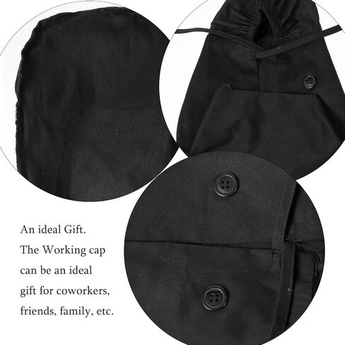 Satin Lined Scrub Cap for Women Adjustable Working Cap with Button Back Ponytail Hair Surgical Nurse Hat with Sweatband Elastic Tie in Kuwait