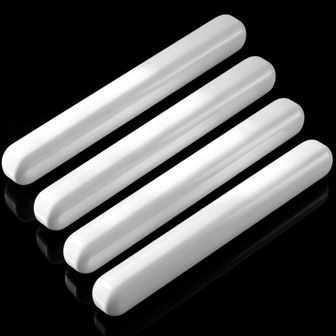 4 قطع من قضبان التحريك المغناطيسية المطلية بمادة PTFE من Qunclay، 80 مم × 10 مم (3.15 بوصة × 0.39 بوصة) قضبان تحريك أسطوانية، قضبان تحريك مختبرية بيضاء للنمام المغناطيسي، خلط كيميائي، تجارب علمية in Kuwait