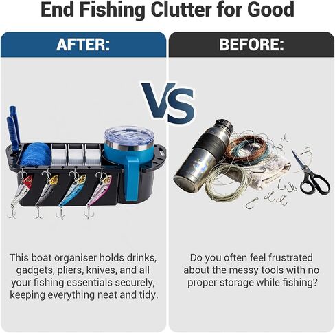 2-Pack Multifunctional Boat Cup Holder & Boat Caddy Organizer – Versatile Storage Solution for Boat, Kayak, Pontoon, Bass Boat, Jon Boat | Fishing Tool Holder, Drink Holder in Saudi Arabia