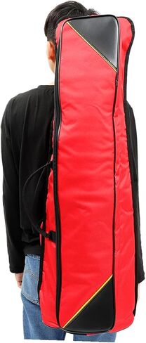 ERINGOGO Waterproof Oxford Cloth Tenor Trombone Bag Thickened Trombone Storage Case with Handles Portable Red Instrument Carrying Bag for Travel in Kuwait