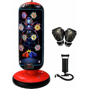 Kids Inflatable Punching Bag with Gloves, Light Sound Game Modes in Kuwait