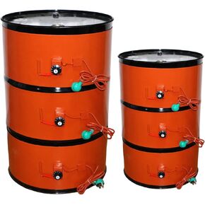 55 Gallon Metal Drum Heater - 120V/220V Electric Heat Wrap for Honey Oil Barrels, Silicone Heating Pad with Adjustable Thermostat, Drum Pail Heater for Efficient Heating in Kuwait