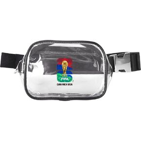 حقيبة كروس شفافة لكأس العالم لكرة القدم 2026 - تصميم كأس العالم لكرة القدم، معتمدة من الاستاد، حزام قابل للتعديل، عصرية ورائعة للمناسبات والألعاب in Kuwait