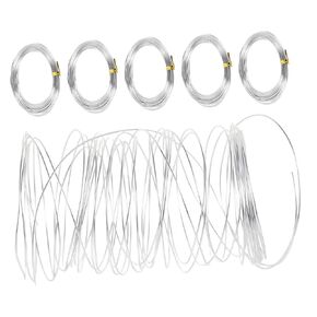 COHEALI 6 Rolls 1mm Diameter Silver Aluminum Wire for Floral Arrangements and Crafting Flexible Wire for Sculpture Making Wreaths 10 Meters Each Roll in Kuwait