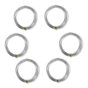 DOITOOL 6 Rolls 1mm Diameter Silver Aluminum Floral Wire for Gardening, Wreath Making, and Sculpture 10 Meters Each Roll Bendable Craft Wire for Flower Arrangements and DIY Projects in Kuwait