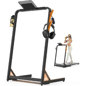 Walking Pad Handle Bar with Tablet Holder & Hooks, 43.3in Support Stand for Under Desk Treadmill, 10° Ergonomic Tilt Design, Professional Carbon Steel Handlebar for Home Office, Easy Setup in Kuwait