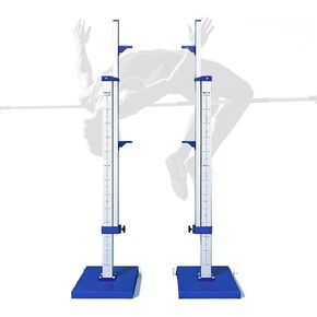 High Jump Standards, Aluminum High Jump Stands, Adjustable Height 30CM to 230CM, Metric Scale Measuring System, Scroll Wheel Movement, for School Training and Track Field Events in Kuwait