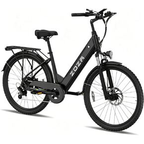 ZDZA Electric Bike for Adults, 1000W Peak Motor, 60 Miles 22Mph Electric Bike, 26" Commuter E Bikes with 48V 10.4Ah Removable Battery, Step-Thru Ebike, Adjustable Stem, 7-Speed & Front Suspension in Kuwait