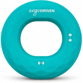 مدرب قوة القبضة من Ergodriven | حلقة سيليكون بسيطة بمقاومتين، خالية تمامًا من مادة BPA/اللاتكس/المطاط/PFAS، ملحق مكتبي جميل من الناحية الجمالية in Kuwait