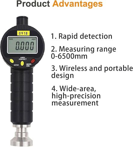 Portable Surface Roughness Tester, Surface Roughness Gauges, Measuring Range 0-6500μm with ±2μm Accuracy, for Printing, Sandblasting, Surface Finish Inspection in Kuwait