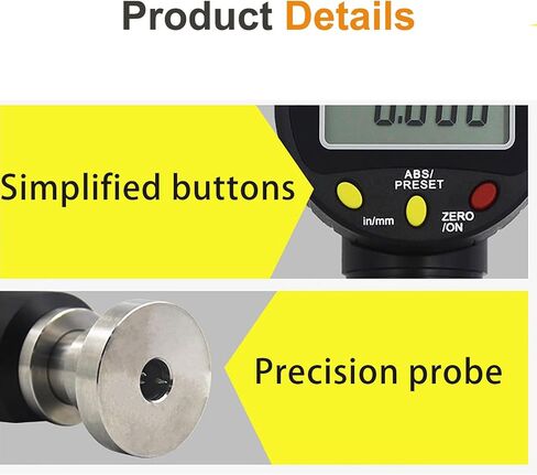 Portable Surface Roughness Tester, Surface Roughness Gauges, Measuring Range 0-6500μm with ±2μm Accuracy, for Printing, Sandblasting, Surface Finish Inspection in Kuwait