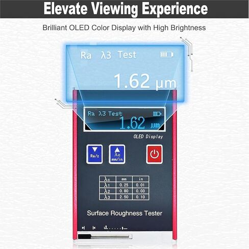 Roughness Tester, Surface Roughness Test Device, Measuring Range Ra/rq 0.05~15.0 Μm, Rz/rt 0.1~50.0 Μm, High Accuracy 0.01 Μm, for Surfaces Profile Gauging in Kuwait