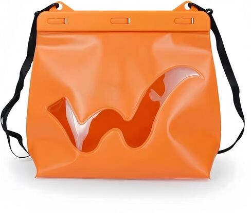 Medium Waterproof PVC Outdoor Bag, Orange, 7.48 x 7.87 x 3.74 inches in Kuwait