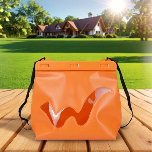 Medium Waterproof PVC Outdoor Bag, Orange, 7.48 x 7.87 x 3.74 inches in Kuwait