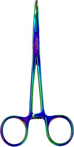 3 German Multi Color Rainbow Titanium Lister Bandage Scissors 5.5 Inch Plus Hemostat Straight Plus Hemostat Curved Cynamed in Kuwait