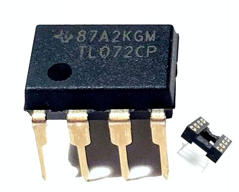 TL072CP IC مضخم تشغيلي مزدوج منخفض الضوضاء JFET ومآخذ DIP ذات 8 سنون مع دبابيس اتصال آلية صديقة للوحة التجارب (عبوة من 10 قطع) in Kuwait