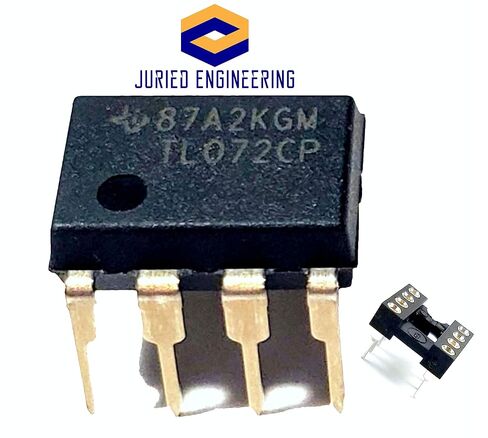 TL072CP IC مضخم تشغيلي مزدوج منخفض الضوضاء JFET ومآخذ DIP ذات 8 سنون مع دبابيس اتصال آلية صديقة للوحة التجارب (عبوة من 10 قطع) in Kuwait