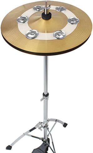 Beavorty Hi-hat Cymbal Ring Double Row Silicone Jingles 6 Pieces Silver Drum Tambourine for Jazz Drum Set Percussion Accessory in Kuwait