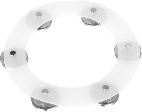 Healeved Hi-hat Cymbal Bell 6pcs Silver Silicone Jingles Double Row Percussion Tambourine Ring for Drum Set Performance Accessories in Kuwait