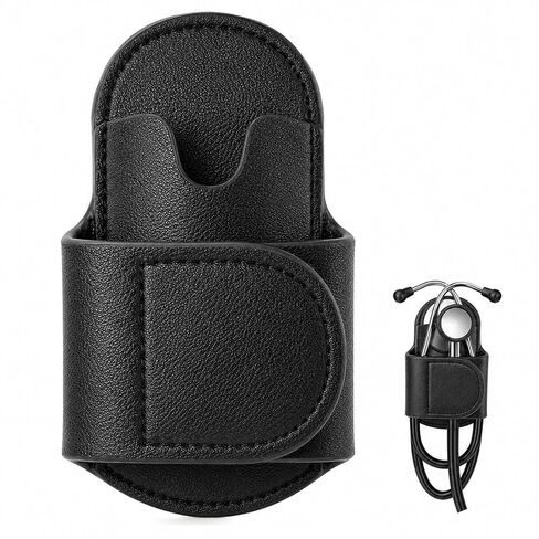 Stethoscope Holder for Scrubs,Stethoscope Holder,Stethoscope Holster,Stethoscope Clip,Stethoscope Accessories,Pu Leather,Secure Storage,for Most Stethoscopes, Including Littmann,Cardiology in Kuwait