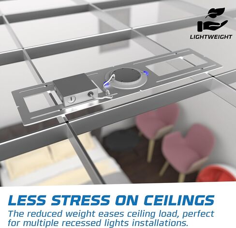 حزمة OHLECTRIC 24 - لوحة تركيب بناء جديدة لإضاءة النازل LED مقاس 4 بوصات - فولاذ نحيف خشن في اللوحة / الحامل - مصنوعة من لوحة إضاءة LED مجوفة من الفولاذ المجلفن - حامل مجموعة إضاءة نحيفة in Saudi Arabia