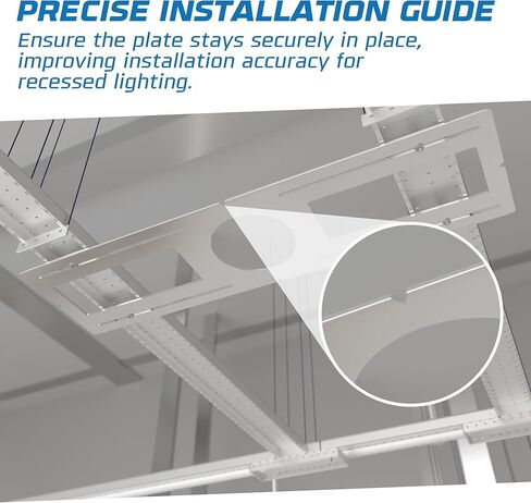 حزمة OHLECTRIC 24 - لوحة تركيب بناء جديدة لإضاءة النازل LED مقاس 4 بوصات - فولاذ نحيف خشن في اللوحة / الحامل - مصنوعة من لوحة إضاءة LED مجوفة من الفولاذ المجلفن - حامل مجموعة إضاءة نحيفة in Saudi Arabia