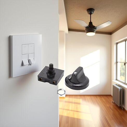 A Set Rotary Switch 4 Position 3 Speed Selector Switch Governor with Button Fan Speed Governor Fan Isolator Switch Professional Ceiling Fan Wall Controls Ceiling Fans Accessories in Kuwait