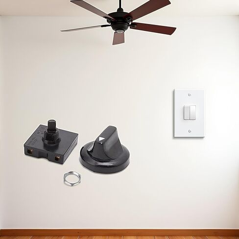 A Set Rotary Switch 4 Position 3 Speed Selector Switch Governor with Button Fan Speed Governor Fan Isolator Switch Professional Ceiling Fan Wall Controls Ceiling Fans Accessories in Kuwait
