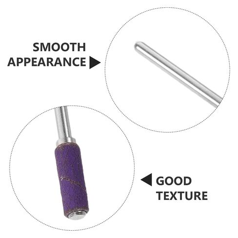 Lurrose 100pcs Nail Drill Replacement Bands for Professional Nail Technicians, Small Purple Mini Sanding Bands with Flexible Fit and Smooth Buffing, Stainless Steel Shafts Included in Kuwait